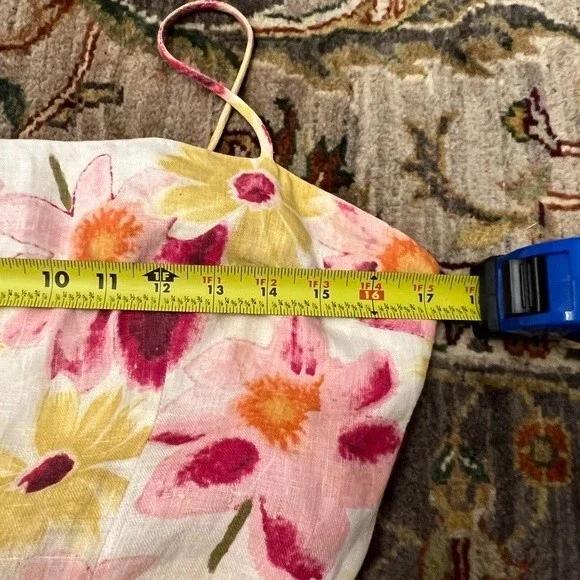 Vintage Floral Linen dress - Picture 5 of 8